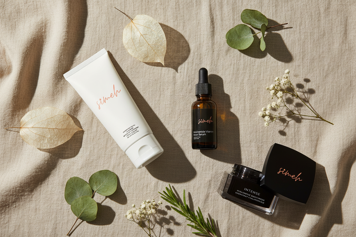 Bannière hero boutique skincare - lifestyle élégant